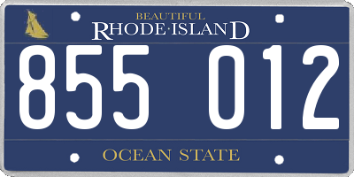 RI license plate 855012