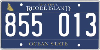 RI license plate 855013