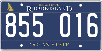 RI license plate 855016