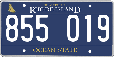 RI license plate 855019