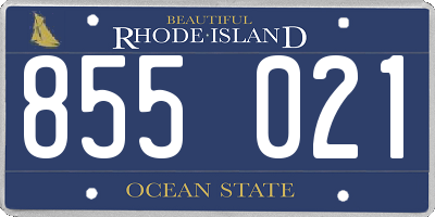 RI license plate 855021