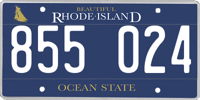 RI license plate 855024