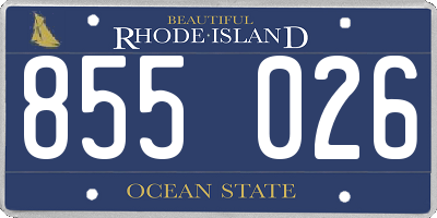 RI license plate 855026