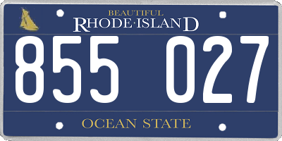 RI license plate 855027