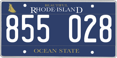 RI license plate 855028