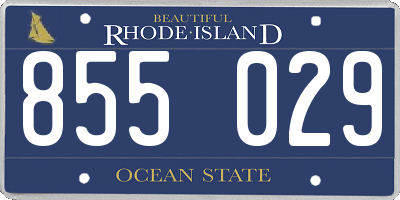 RI license plate 855029