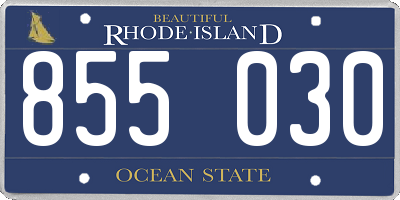 RI license plate 855030