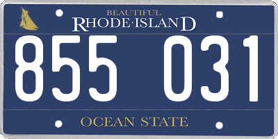 RI license plate 855031