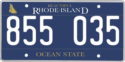 RI license plate 855035