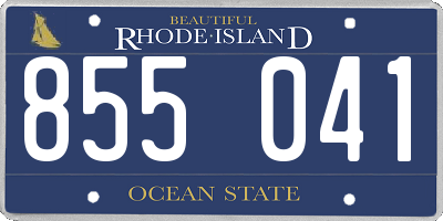 RI license plate 855041
