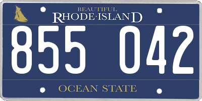RI license plate 855042