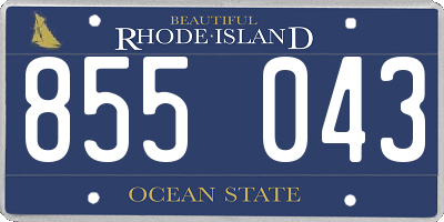 RI license plate 855043