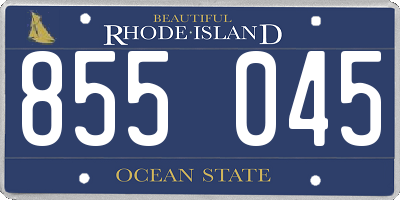 RI license plate 855045