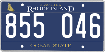 RI license plate 855046
