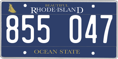 RI license plate 855047