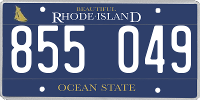 RI license plate 855049