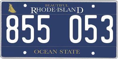 RI license plate 855053