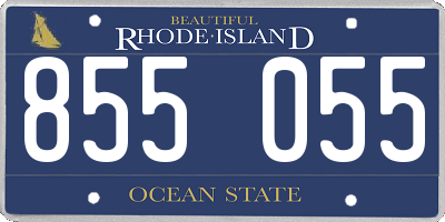 RI license plate 855055