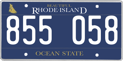 RI license plate 855058