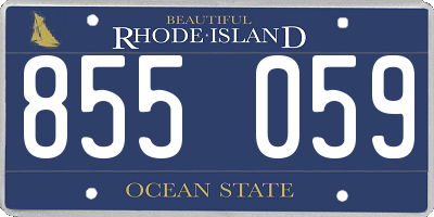 RI license plate 855059
