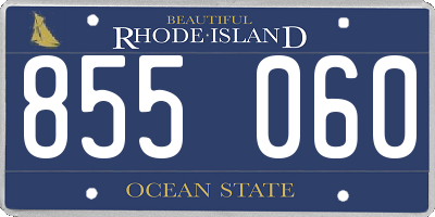 RI license plate 855060