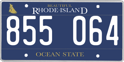 RI license plate 855064