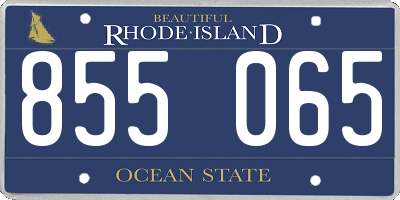 RI license plate 855065