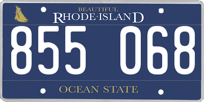 RI license plate 855068