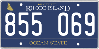 RI license plate 855069