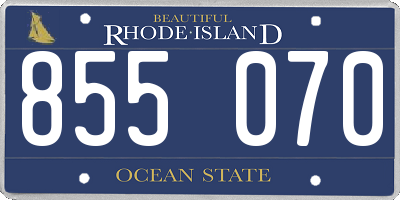 RI license plate 855070