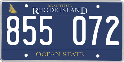 RI license plate 855072