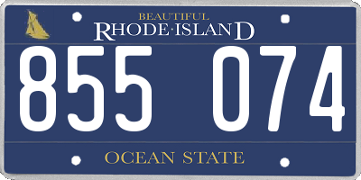RI license plate 855074