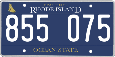 RI license plate 855075