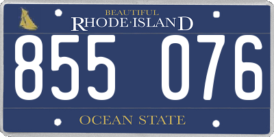 RI license plate 855076