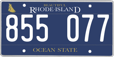 RI license plate 855077