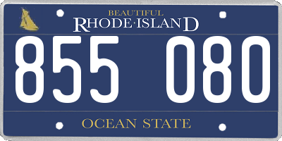 RI license plate 855080