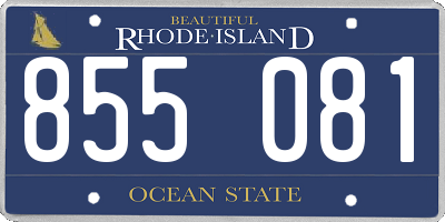 RI license plate 855081