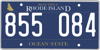 RI license plate 855084