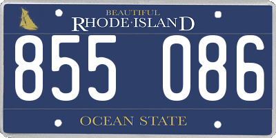 RI license plate 855086