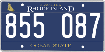 RI license plate 855087