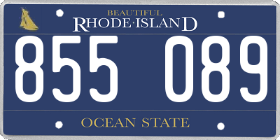 RI license plate 855089
