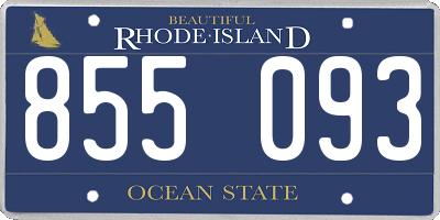 RI license plate 855093
