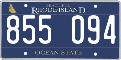 RI license plate 855094