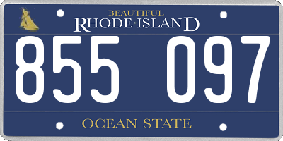 RI license plate 855097