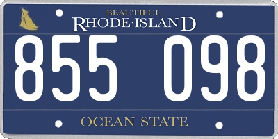 RI license plate 855098