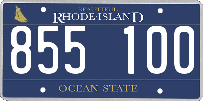 RI license plate 855100