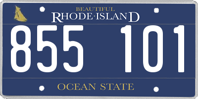 RI license plate 855101