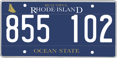 RI license plate 855102