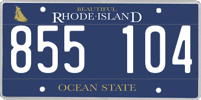 RI license plate 855104