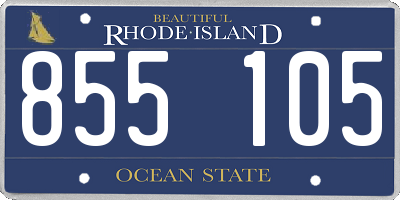 RI license plate 855105